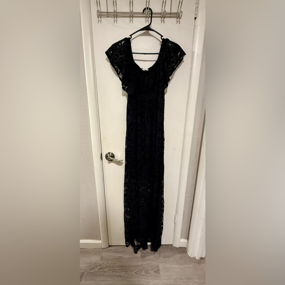 Soma Black Textured Dress